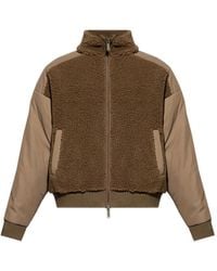 DSquared² - Teddy-Panelled Bomber Jacket - Lyst