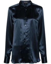 Tom Ford - Fluid Silk Charmeuse Blouse Shirt For - Lyst
