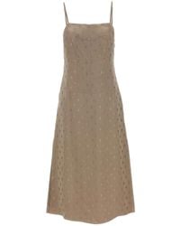 Fendi - Satin Midi Dress - Lyst