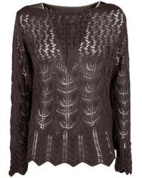 Cinque - Mia Open-Knit Scalloped-Hem Sweater - Lyst