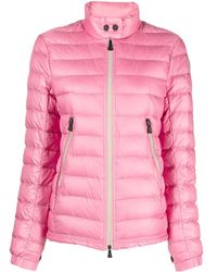 Moncler - Gefütterte Jacke Mit Logo-Patch - Lyst