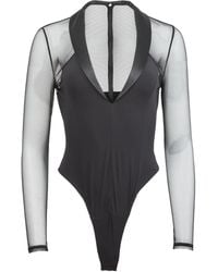 Fleur du Mal - V-Neck Bodysuit - Lyst