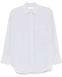 Victoria Beckham - Striped Pajama-Style Shirt - Lyst