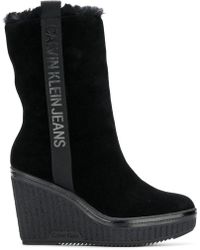 Calvin Klein Stivali con zeppa - Nero