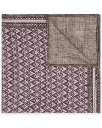 Brunello Cucinelli - Geometric-pattern Silk Pocket Square - Lyst