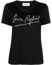 Sonia Rykiel - Logo-embellished Cotton Blend T-shirt - Lyst