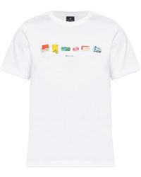 Paul Smith - Stickers Graphic-Print T-Shirt - Lyst