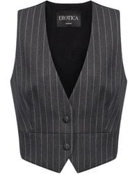Dondup - Pinstripe V-Neck Waistcoat - Lyst