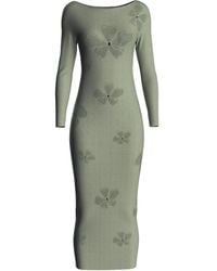 MACCAPANI - Monogram-Pattern Midi Dress - Lyst