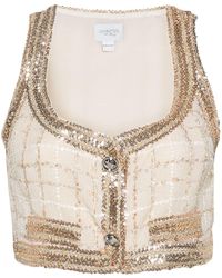 Giambattista Valli - Sequin-embellished Cropped Top - Lyst