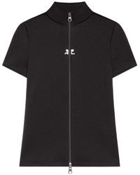 Courreges - ショートスリーブ ジップアップトップ - Lyst