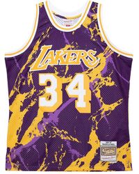 Mitchell & Ness - Shaquille O'neal Nba La Lakers 1996 Team Marble スウィングマン トップ - Lyst
