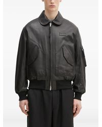KENZO - Zip-Fastening Leather Jacket - Lyst