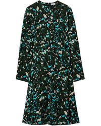 Burberry - Camoulage-print Long-sleeve Dress - Lyst