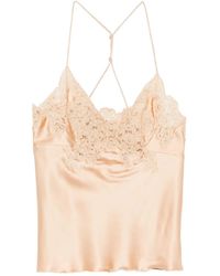 Ermanno Scervino - Lace-Trimmed Silk Top - Lyst