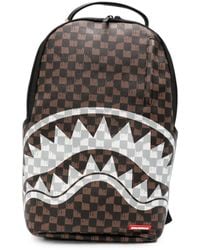 Sprayground - Paris Fang Check-Print Shark Mouth Backpack - Lyst