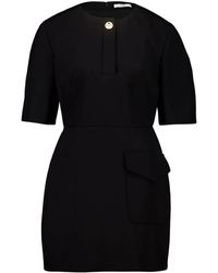 Givenchy - Cocoon Wool Grain De Poudre Minidress - Lyst