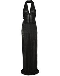 Genny - Halter Embellished Maxi Dress - Lyst