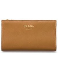 Prada - Bi-fold Leather Wallet - Lyst