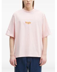 Marcelo Burlon - T-Shirt Met Vlammenprint En Grafische Auto - Lyst