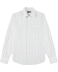 Glanshirt - Gestreept Overhemd Met Zak - Lyst