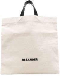 Jil Sander - Bolso shopper con logo estampado - Lyst
