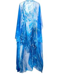 Roberto Cavalli - Maxi-Jurk Met Abstracte Print - Lyst