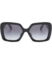 Miu Miu - Logo-Plaque Oversized-Frame Sunglasses - Lyst