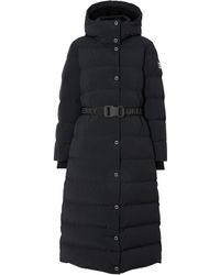 Burberry Piumino lungo con cappuccio - Nero