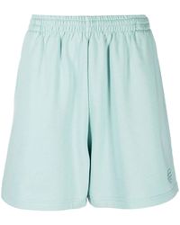 Balenciaga - Logo-Embroidered Track Shorts - Lyst