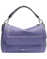 Lancel - Ninon Leren Tas Met Omslag - Lyst