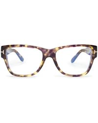 Tom Ford - Tortoiseshell-Effect Square-Frame Glasses - Lyst
