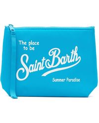 MC2 Saint Barth - Aline Logo-Print Clutch Bag - Lyst