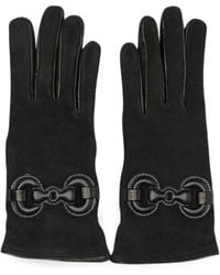 Restelli - Gants En Daim À Détail De Mors - Lyst