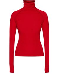 Victoria Beckham - Wool High Neck Top - Lyst