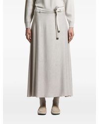 Peserico - Ribbed-Knit Midi Skirt - Lyst