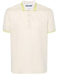 Moschino - Poloshirt mit durchgehendem Logo-Jacquard - Lyst