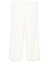 Jil Sander - Flower-Jacquard Trousers - Lyst