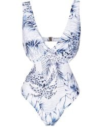 Lygia & Nanny - Badeanzug Mit Palmen-Print - Lyst