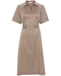 Peserico - Belted Midi Polo Dress - Lyst