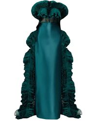 THA SEEN - Ruffle-Trim Maxi Dress - Lyst