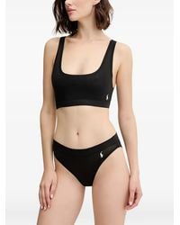 Polo Ralph Lauren - Logo-Embroidered Scoop-Neck Bra - Lyst