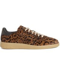 Santoni - Dbs Oly Leopard-Print Sneakers - Lyst