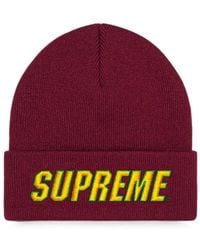 Supreme - Logo-Embroidery Beanie Hat - Lyst