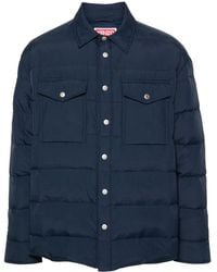 KENZO - Quilted Button-Down Shirt Jacket - Lyst