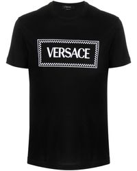 Versace - Camiseta con logo bordado - Lyst