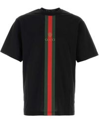 Gucci - Web-Stripe Logo-Print T-Shirt - Lyst