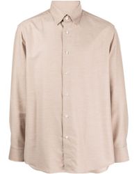 Brioni - Check-pattern Spread-collar Shirt - Lyst