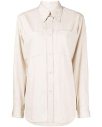 Lemaire - Pointed-collar Press-stud Shirt - Lyst