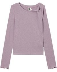 B+ AB - Knot-Detail Long-Sleeve T-Shirt - Lyst
